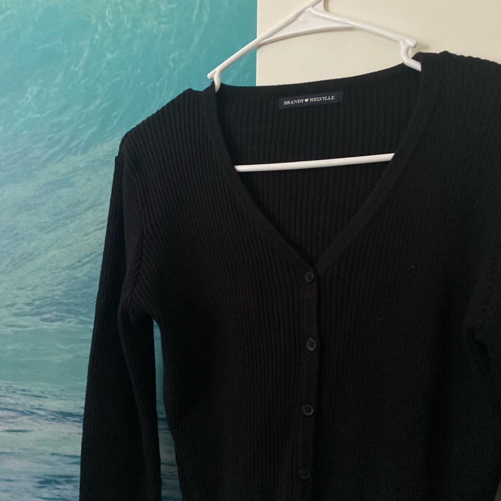 Brandy Melville button down black long sleeve